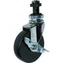 HAMMER CASTER 錘牌 鏈球腳輪 452EN-R75-BAR01-鏈球E型管子插入38mm用自由SP付橡膠車75mm