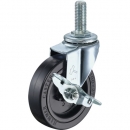 HAMMER CASTER 錘牌 腳輪 415 EA-RN 100-B 3RN-鏈球E型帶扭制動器黑色橡膠車100mm