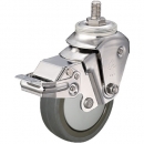 HAMMER CASTER 錘牌 腳輪935 BEA-UZ100-S3D20-鏈球不銹鋼靠墊E扭入M12SP導電聚氨酯100mm