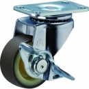 HAMMER CASTER 錘牌 415 E-UR40-BAR01-鏈輪E系列帶自由制動(dòng)器聚氨酯車40mm