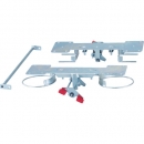 日本中山 TRUSCO   100JKRS-4   　プレス製臺(tái)車　ドンキーカート用リング式ストッパー　自在２輪固定２輪用