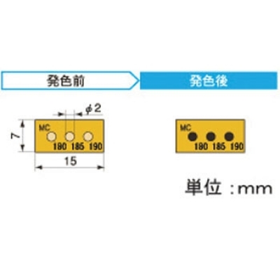 アセイ工業 3MC180 半導體示溫標簽3溫顯示類型