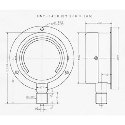 第一計器 DAIICHI KEIKI  KOT-211A-0.2MPA 小形壓力計