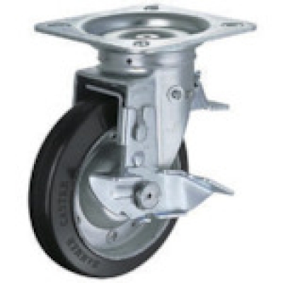 HAMMER CASTER 錘牌 腳輪 410F0SRB100-鏈球方向限制SP付橡膠B車