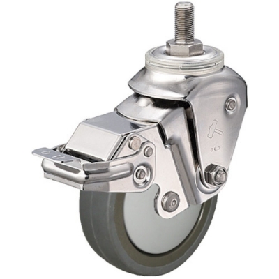 HAMMER CASTER 錘牌 不銹鋼坐墊E扭入U(xiǎn)NF1-2SP導(dǎo)電聚氨酯100mm