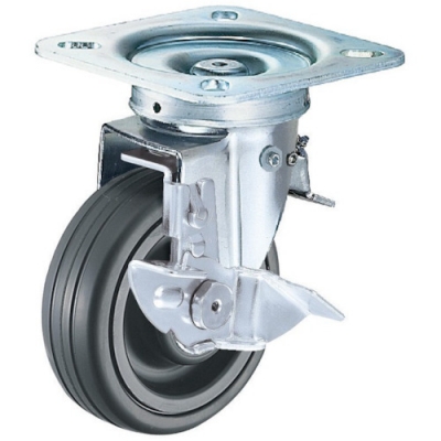 HAMMER CASTER 錘牌 腳輪 410F0SCHR 125-鏈球方向限制SP付橡膠B車(chē)