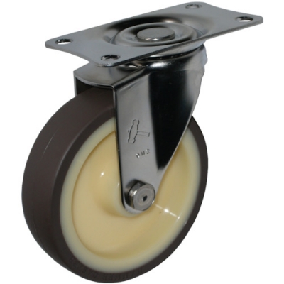 HAMMER CASTER 錘牌 腳輪32E-UR85-鏈球全不銹鋼E型自由聚氨酯車85mm