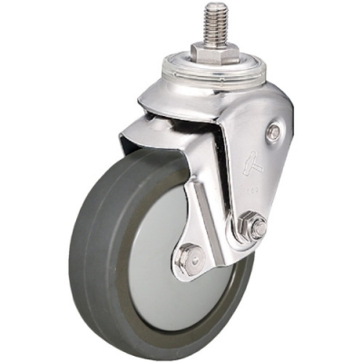 HAMMER CASTER 錘牌 不銹鋼坐墊E螺旋UNF1-2導(dǎo)電聚氨酯100mm