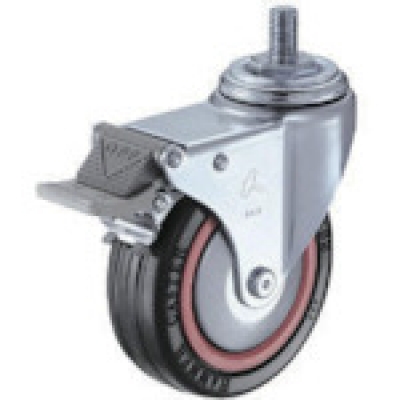 HAMMER CASTER 錘牌 腳輪 451MARB 100-鏈球總鎖緊螺絲嵌入橡膠車100M16