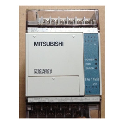 日本三菱 mitsubishi  FX1S-14MR-001  PLC FX1S-14MR AC電源DC輸入8點漏型輸入 6點繼電器輸出